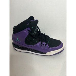 NIKE Air Jordan SC-1 GS High Top Sneakers youth 6 Black Teal Purple